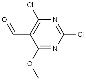 5-Pyrimidinecarboxaldehyde, 2,4-dichloro-6-methoxy- Structure