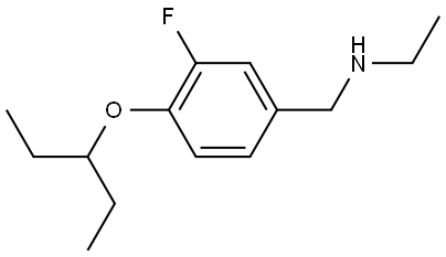 N-Ethyl-4-(1-ethylpropoxy)-3-fluorobenzenemethanamine Structure