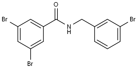 3,5-Dibromo-N-[(3-bromophenyl)methyl]benzamide 结构式