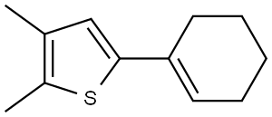 5-(cyclohex-1-en-1-yl)-2,3-dimethylthiophene Structure