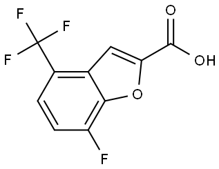 7-fluoro-4-(trifluoromethyl)benzofuran-2-carboxylic acid,1952275-98-7,结构式