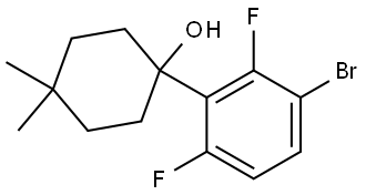 1-(3-bromo-2,6-difluorophenyl)-4,4-dimethylcyclohexanol Structure