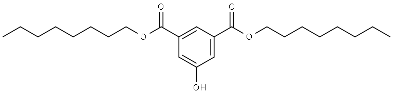 5-hydroxy-m-benzenedicarboxylic acid dioctyl ester Structure