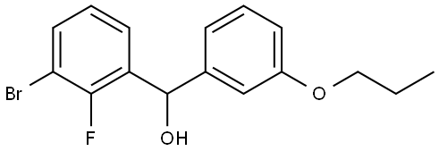 3-Bromo-2-fluoro-α-(3-propoxyphenyl)benzenemethanol 结构式