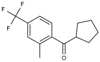 Cyclopentyl[2-methyl-4-(trifluoromethyl)phenyl]methanone Structure