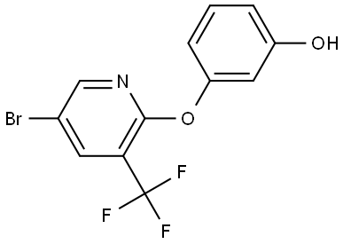 3-[[5-Bromo-3-(trifluoromethyl)-2-pyridinyl]oxy]phenol 结构式