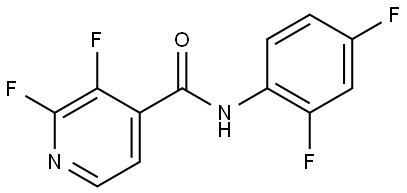 N-(2,4-Difluorophenyl)-2,3-difluoro-4-pyridinecarboxamide Structure