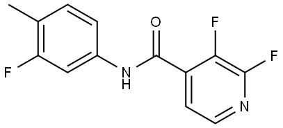 2,3-Difluoro-N-(3-fluoro-4-methylphenyl)-4-pyridinecarboxamide 结构式