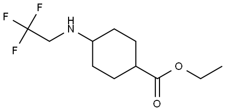 ethyl 4-((2,2,2-trifluoroethyl)amino)cyclohexanecarboxylate 结构式