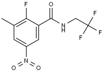 2-fluoro-3-methyl-5-nitro-N-(2,2,2-trifluoroethyl)benzamide,1983648-89-0,结构式