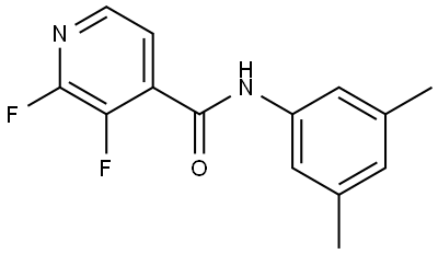 N-(3,5-Dimethylphenyl)-2,3-difluoro-4-pyridinecarboxamide 结构式