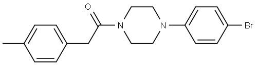 1-[4-(4-Bromophenyl)-1-piperazinyl]-2-(4-methylphenyl)ethanone,1984591-03-8,结构式