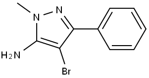 4-bromo-1-methyl-3-phenyl-1H-pyrazol-5-amine,19849-01-5,结构式