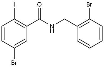 5-Bromo-N-[(2-bromophenyl)methyl]-2-iodobenzamide Structure