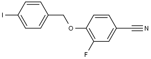 3-Fluoro-4-[(4-iodophenyl)methoxy]benzonitrile Structure