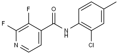 N-(2-Chloro-4-methylphenyl)-2,3-difluoro-4-pyridinecarboxamide,1989060-06-1,结构式