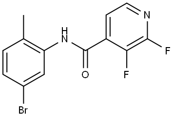 N-(5-Bromo-2-methylphenyl)-2,3-difluoro-4-pyridinecarboxamide Structure