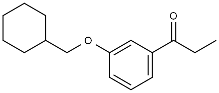 1-(3-(cyclohexylmethoxy)phenyl)propan-1-one 结构式