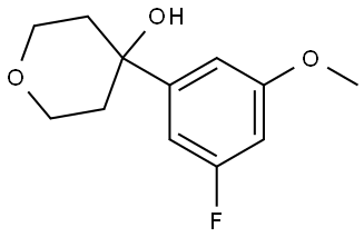 4-(3-fluoro-5-methoxyphenyl)tetrahydro-2H-pyran-4-ol Struktur