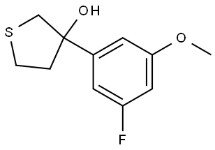 3-(3-Fluoro-5-methoxyphenyl)tetrahydrothiophene-3-ol 结构式