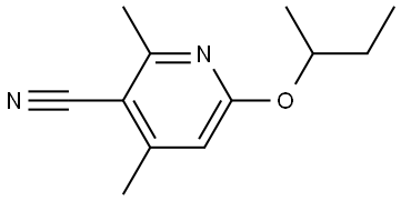 2,4-Dimethyl-6-(1-methylpropoxy)-3-pyridinecarbonitrile Structure