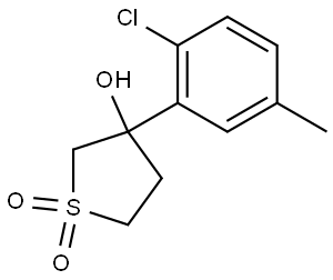 Thiophene-3-ol, 3-(2-chloro-5-methylphenyl)tetrahydro-, 1,1-dioxide Structure