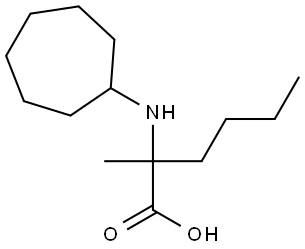 2-(cycloheptylamino)-2-methylhexanoic acid Struktur