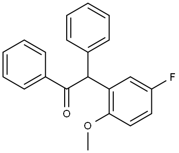 2-(5-氟-2-甲氧基苯基)-1,2-二苯基乙烷-1-酮 结构式
