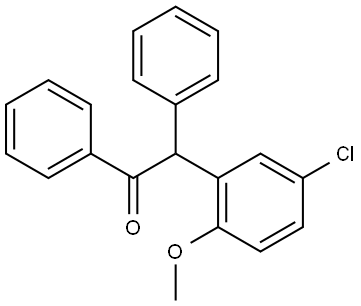 2-(5-氯-2-甲氧基苯基)-1,2-二苯基乙烷-1-酮, 1995099-87-0, 结构式