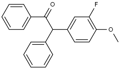 2-(3-氟-4-甲氧基苯基)-1,2-二苯基乙烷-1-酮 结构式