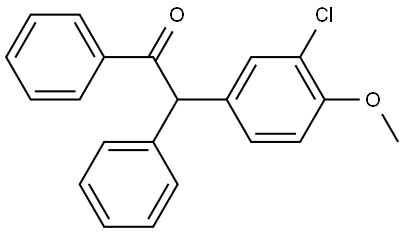 2-(3-氯-4-甲氧基苯基)-1,2-二苯基乙烷-1-酮,1995099-91-6,结构式