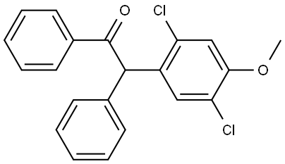 2-(2,5-二氯-4-甲氧基苯基)-1,2-二苯基乙烷-1-酮 结构式