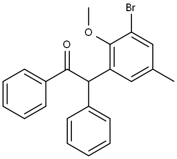 2-(3-bromo-2-methoxy-5-methylphenyl)-1,2-diphenylethan-1-one Structure