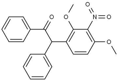 2-(2,4-dimethoxy-3-nitrophenyl)-1,2-diphenylethan-1-one Structure