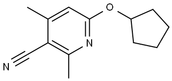 6-(Cyclopentyloxy)-2,4-dimethyl-3-pyridinecarbonitrile Structure