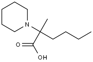 2-methyl-2-(piperidin-1-yl)hexanoic acid Struktur