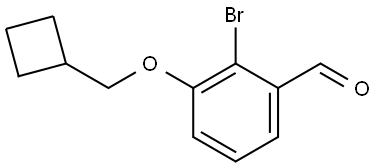 2-bromo-3-(cyclobutylmethoxy)benzaldehyde Structure