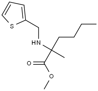 methyl 2-methyl-2-((thiophen-2-ylmethyl)amino)hexanoate Struktur