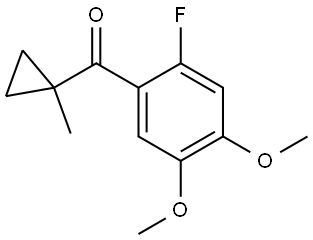 (2-Fluoro-4,5-dimethoxyphenyl)(1-methylcyclopropyl)methanone Structure