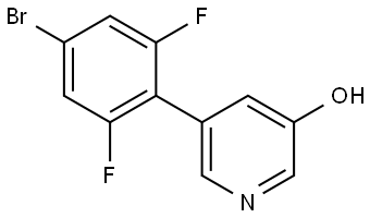 5-(4-Bromo-2,6-difluorophenyl)-3-pyridinol Struktur