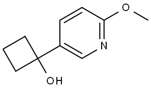 1-(6-methoxypyridin-3-yl)cyclobutanol 结构式