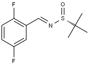 2-Propanesulfinamide, N-[(2,5-difluorophenyl)methylene]-2-methyl-, [N(E),S(R)]- Structure