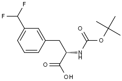 L-Phenylalanine, 3-(difluoromethyl)-N-[(1,1-dimethylethoxy)carbonyl]- Struktur