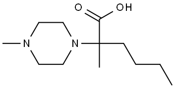 2-methyl-2-(4-methylpiperazin-1-yl)hexanoic acid Struktur