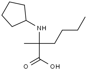 2-(环戊基氨基)-2-甲基己酸 结构式