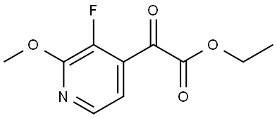 Ethyl 3-fluoro-2-methoxy-α-oxo-4-pyridineacetate,2000146-19-8,结构式