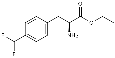 ethyl (S)-2-amino-3-(4-(difluoromethyl)phenyl)propanoate Struktur
