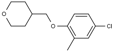 4-[(4-Chloro-2-methylphenoxy)methyl]tetrahydro-2H-pyran Structure