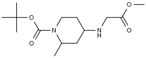 tert-butyl 4-((2-methoxy-2-oxoethyl)amino)-2-methylpiperidine-1-carboxylate Structure