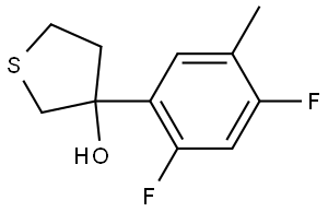 3-(2,4-Difluoro-5-methylphenyl)tetrahydrothiophene-3-ol Structure